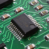 Chips on a printed circuit board Chips on a printed circuit board