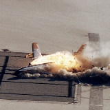 An airliner crash test